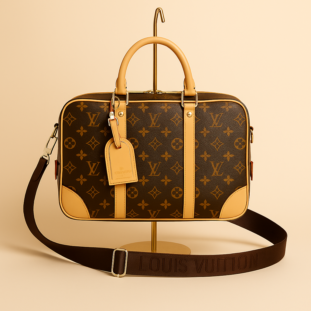 Louis Vuitton Gold Klasik Monogram Laptop Çantası