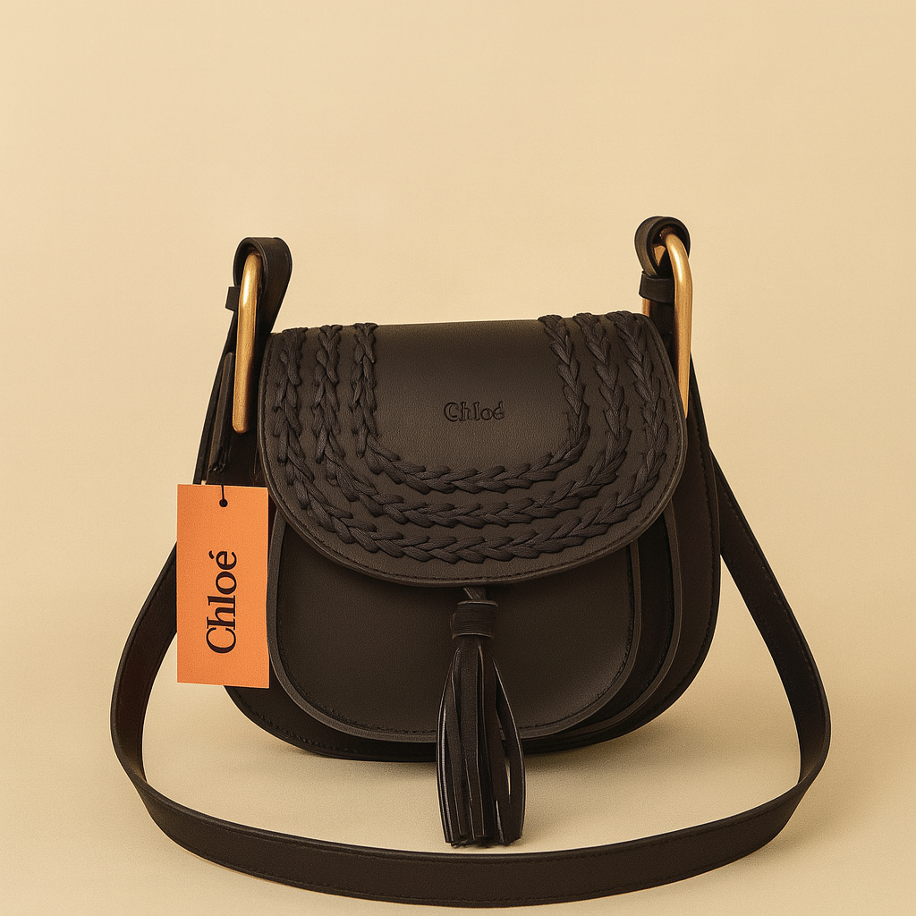Chloé Hudson – Örgü Detaylı Deri Crossbody Çanta
