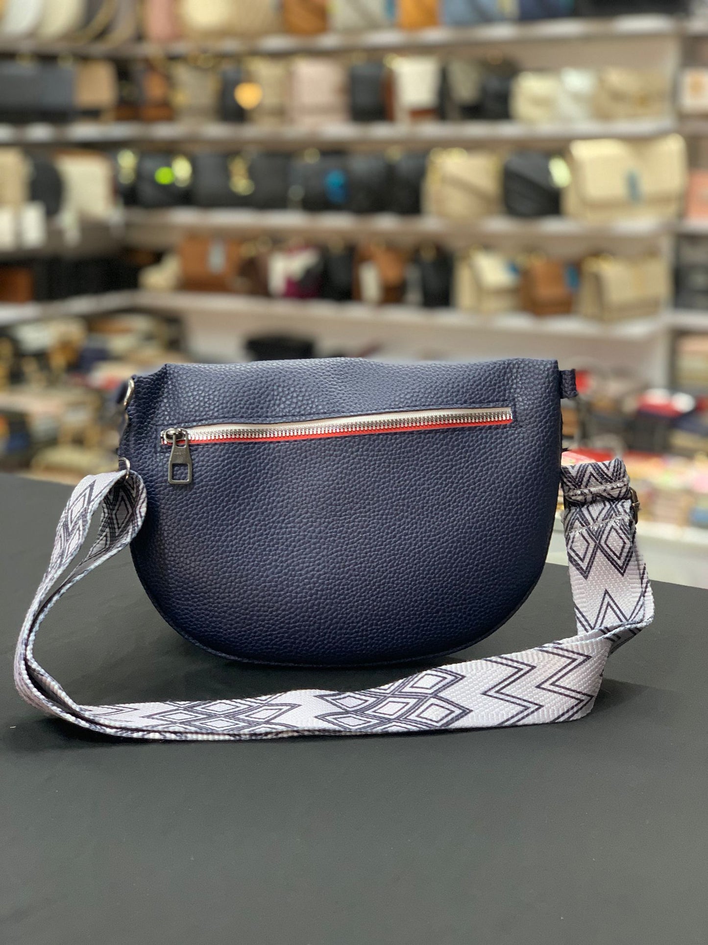 Tommy Hilfiger Lacivert Dokulu Bel Çantası