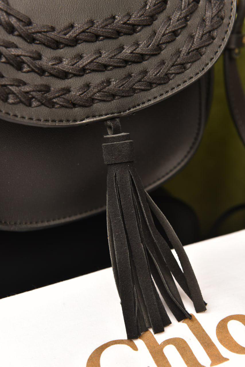 Chloé Hudson – Örgü Detaylı Deri Crossbody Çanta