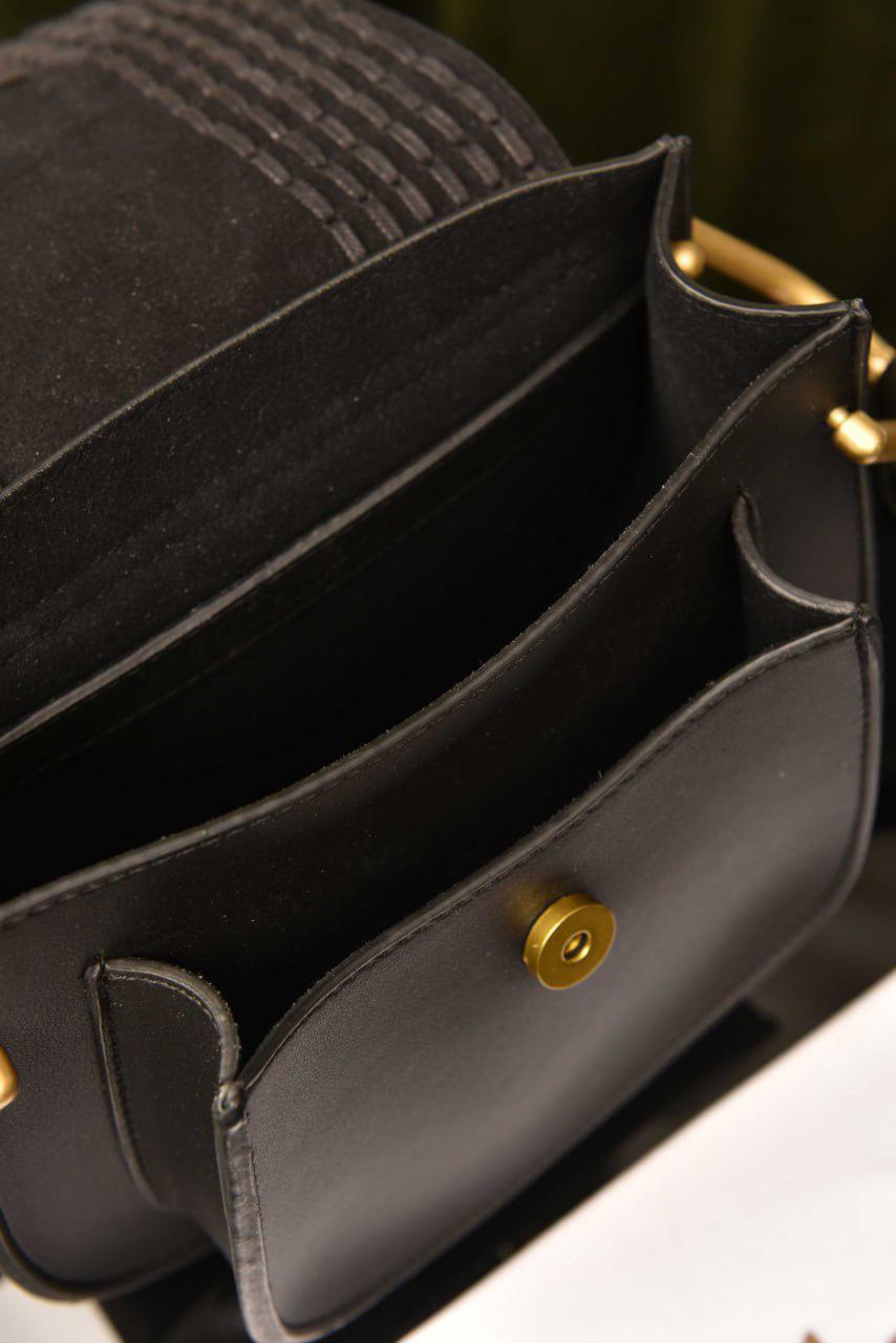 Chloé Hudson – Örgü Detaylı Deri Crossbody Çanta