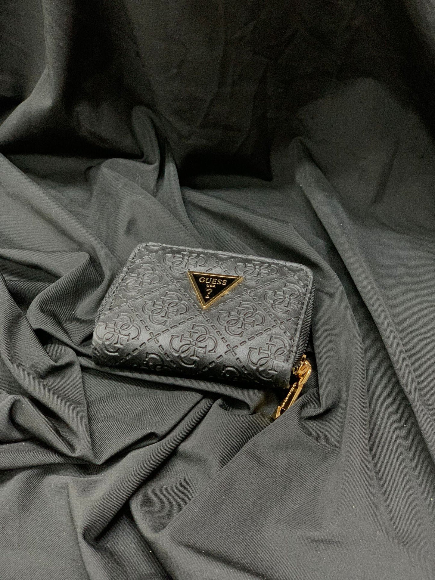Guess Bej Logolu Fermuarlı Mini Cüzdan