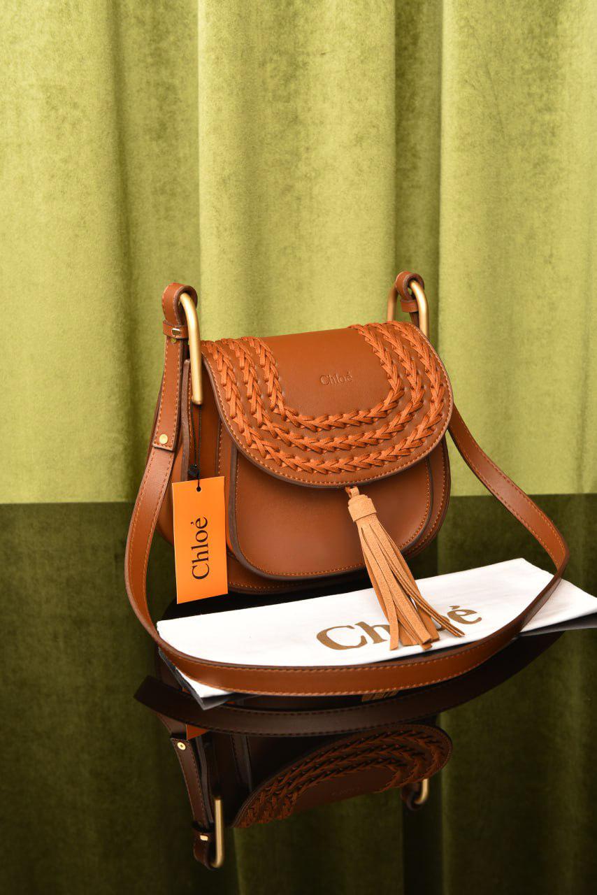 Chloé Hudson – Örgü Detaylı Deri Crossbody Çanta