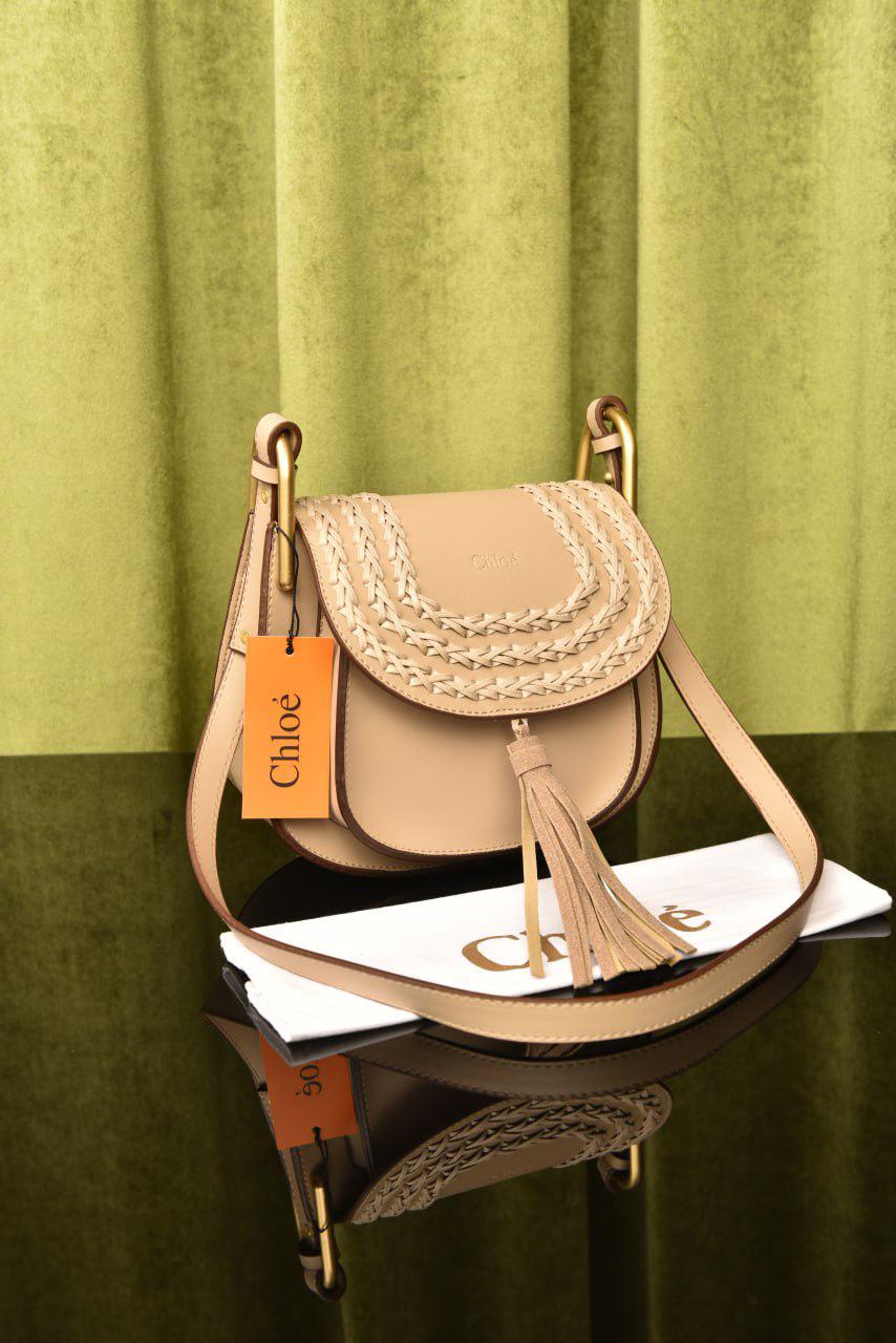 Chloé Hudson – Örgü Detaylı Deri Crossbody Çanta
