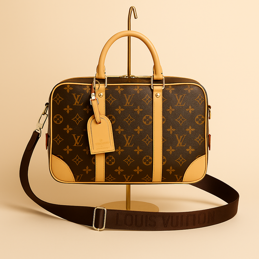 Louis Vuitton Gold Klasik Monogram Laptop Çantası