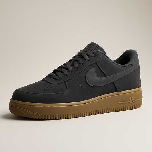 Nike Air Force 1 Erkek Sneaker – Koyu Siyah & Taba Taban