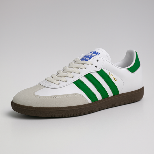 Adidas Samba Erkek Sneaker – Yeşil Çizgili Klasik Tasarım