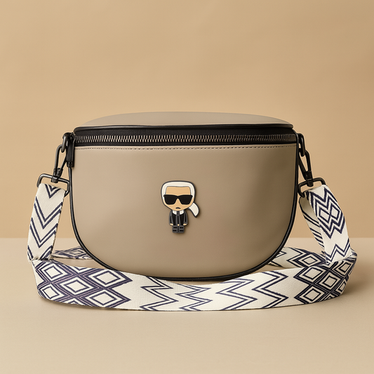 Iconic Style Crossbody – Bej & Desenli Askı