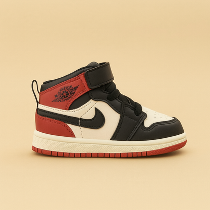 Jordan Kids – Siyah Kırmızı Yüksek Taban Sneaker