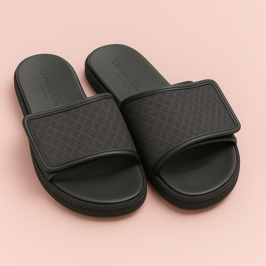 Dior Kadın Terlik – Yapıştırma Bantlı Siyah Model