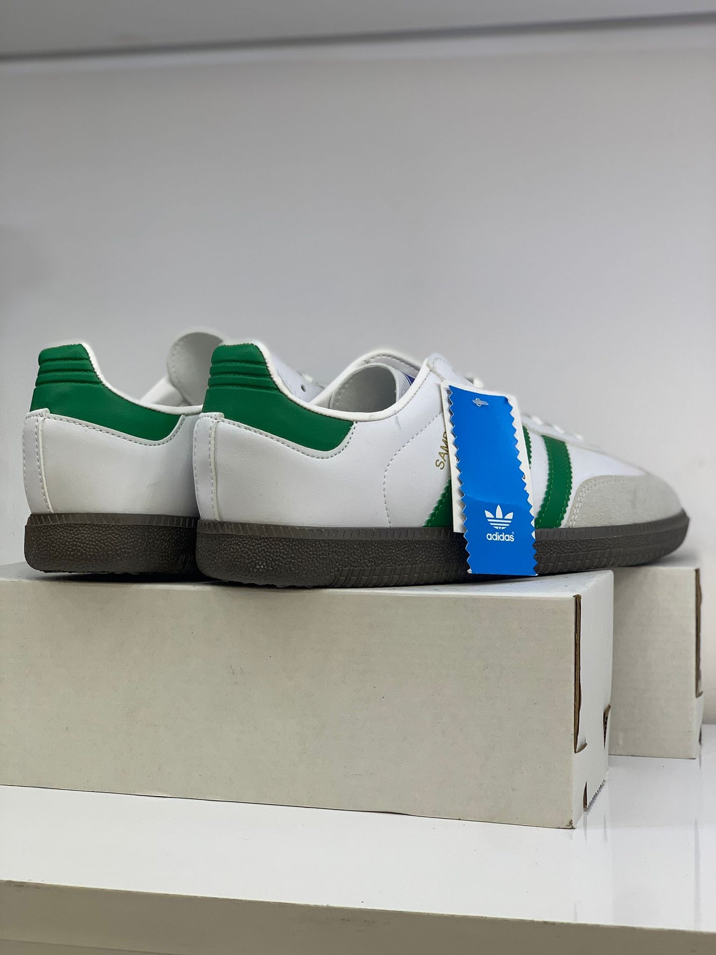 Adidas Samba Erkek Sneaker – Yeşil Çizgili Klasik Tasarım