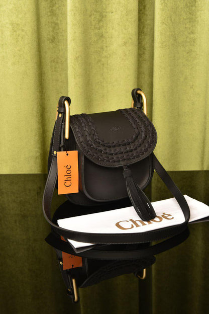 Chloé Hudson – Örgü Detaylı Deri Crossbody Çanta