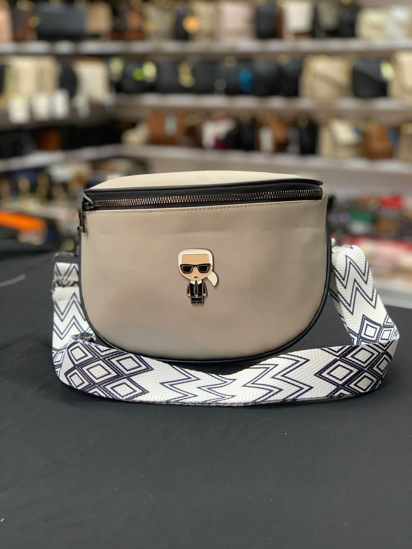 Iconic Style Crossbody – Bej & Desenli Askı