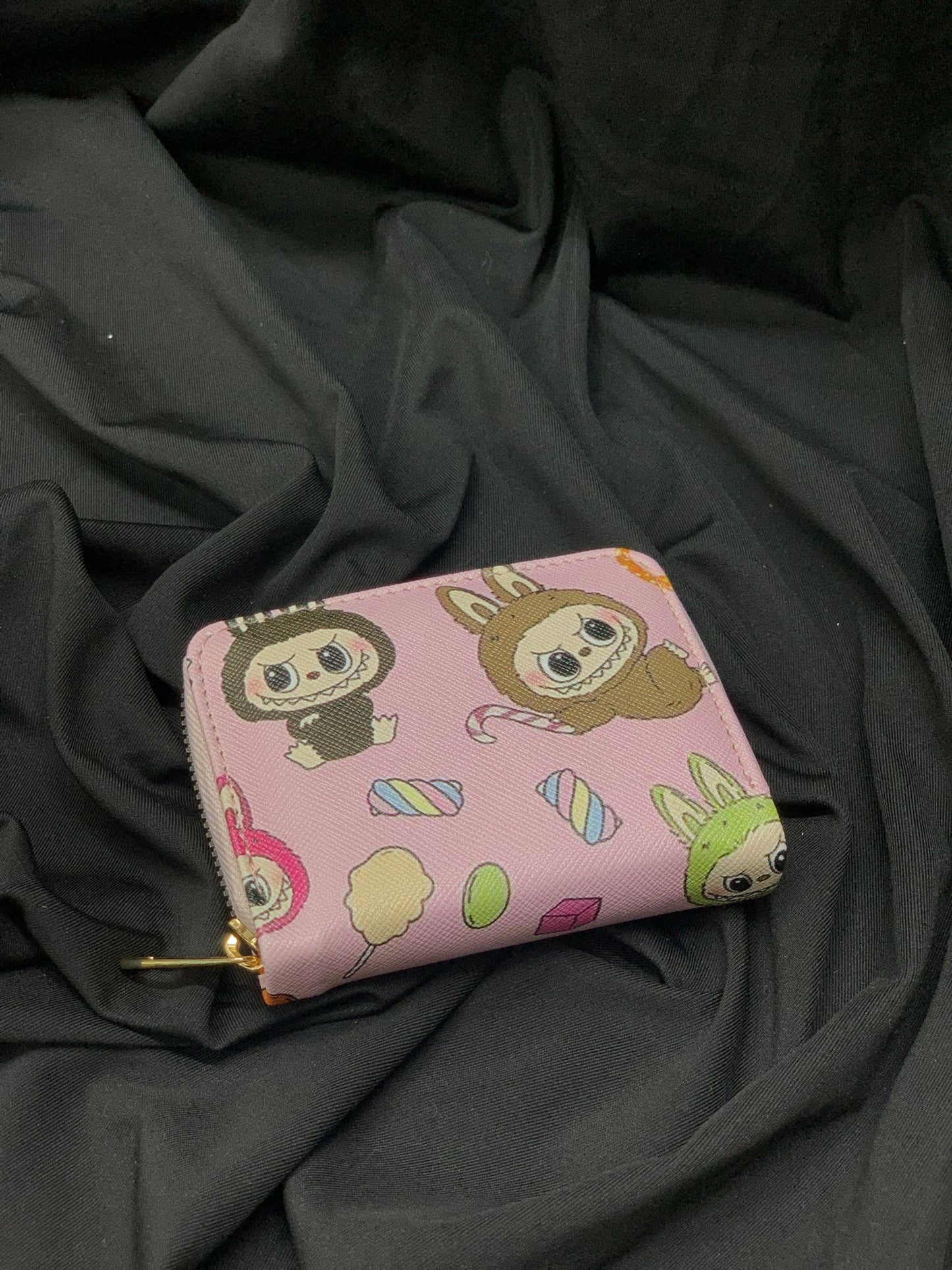Labubu Temalı Fermuarlı Mini Cüzdan